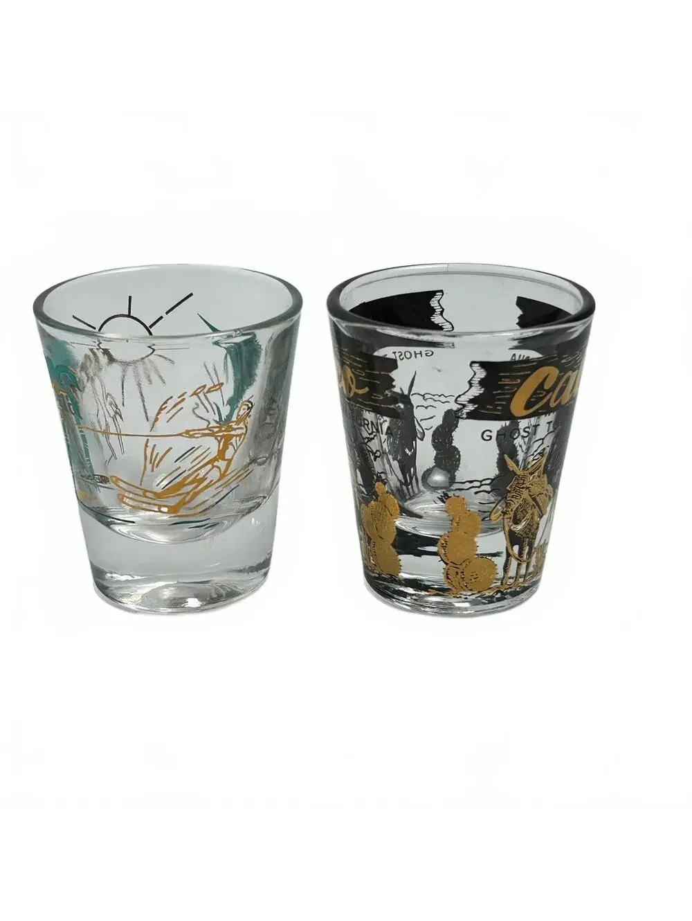 Vintage Florida and Calico Ghost Town, California, Souvenir Shot Glasses